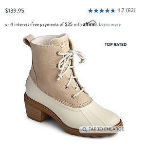 Sperry Heeled Duck Boots Size 7